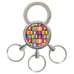 pop art donald trump  3-Ring Key Chain