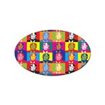 pop art donald trump  Sticker Oval (10 pack)