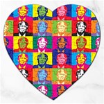 pop art donald trump  Jigsaw Puzzle (Heart)