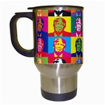 pop art donald trump  Travel Mug (White)