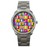 pop art donald trump  Sport Metal Watch