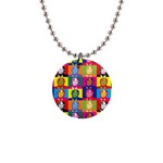 pop art donald trump  1  Button Necklace