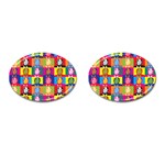 pop art donald trump  Cufflinks (Oval)