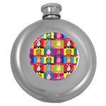 pop art donald trump  Hip Flask (5 oz)