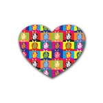 pop art donald trump  Rubber Heart Coaster (4 pack)