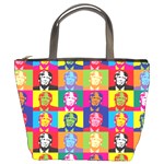 pop art donald trump  Bucket Bag