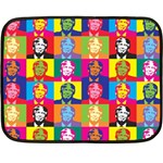 pop art donald trump  Double Sided Fleece Blanket (Mini)