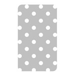 Polka Dots - White on Silver Gray Memory Card Reader (Rectangular)