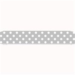 Polka Dots - White on Silver Gray Small Bar Mat