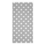 Polka Dots - White on Silver Gray Shower Curtain 36  x 72  (Stall)