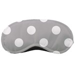 Polka Dots - White on Silver Gray Sleeping Mask