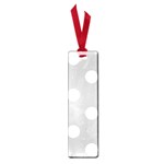 Polka Dots - White on Silver Gray Small Book Mark