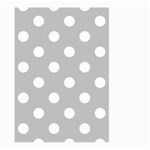 Polka Dots - White on Silver Gray Large Garden Flag (Two Sides)