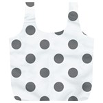 Polka Dots - Gray on White Full Print Recycle Bag (XL)