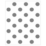 Polka Dots - Gray on White Drawstring Bag (Small)