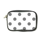 Polka Dots - Gray on White Coin Purse