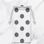 Polka Dots - Gray on White Jewelry Bag