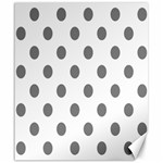 Polka Dots - Gray on White Canvas 20  x 24 