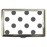 Polka Dots - Dark Gray on White Cigarette Money Case