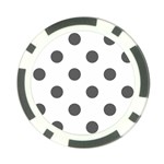 Polka Dots - Dark Gray on White Poker Chip Card Guard