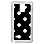 Polka Dots - White on Black Samsung Galaxy Note 4 Case (White)