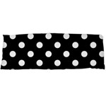 Polka Dots - White on Black Body Pillow Case (Dakimakura) (One Side)