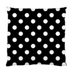 Polka Dots - White on Black Standard Cushion Case (One Side)