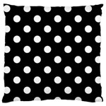 Polka Dots - White on Black Standard Flano Cushion Case (Two Sides)