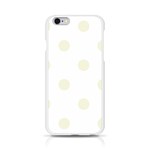 Polka Dots - Beige on White Apple iPhone 6/6S Silicone Case (Transparent)