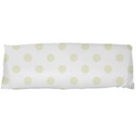 Polka Dots - Beige on White Body Pillow Case Dakimakura (Two Sides)