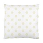 Polka Dots - Beige on White Standard Cushion Case (One Side)