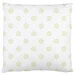 Polka Dots - Beige on White Large Cushion Case (Two Sides)