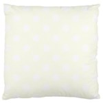 Polka Dots - White on Ivory Large Flano Cushion Case (One Side)