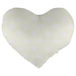 Polka Dots - White on Ivory Large 19  Premium Heart Shape Cushion