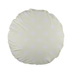 Polka Dots - White on Ivory Standard 15  Premium Round Cushion