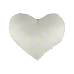 Polka Dots - White on Ivory Standard 16  Premium Heart Shape Cushion