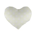 Polka Dots - White on Ivory Standard 16  Premium Flano Heart Shape Cushion