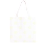 Polka Dots - Ivory on White Grocery Light Tote Bag