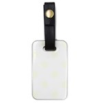 Polka Dots - Ivory on White Luggage Tag (One Side)