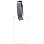 Polka Dots - Ivory on White Luggage Tag (Two Sides)