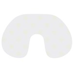 Polka Dots - Ivory on White Travel Neck Pillow