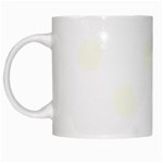 Polka Dots - Ivory on White White Mug