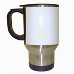 Polka Dots - Ivory on White Travel Mug (White)