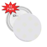 Polka Dots - Ivory on White 2.25  Button (10 pack)