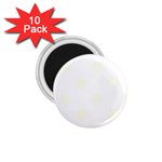 Polka Dots - Ivory on White 1.75  Magnet (10 pack)