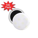 Polka Dots - Ivory on White 1.75  Magnet (100 pack)