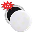 Polka Dots - Ivory on White 2.25  Magnet (10 pack)