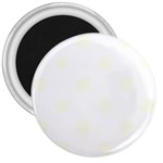 Polka Dots - Ivory on White 3  Magnet