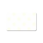 Polka Dots - Ivory on White Magnet (Name Card)