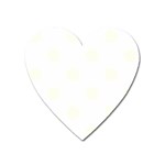 Polka Dots - Ivory on White Magnet (Heart)